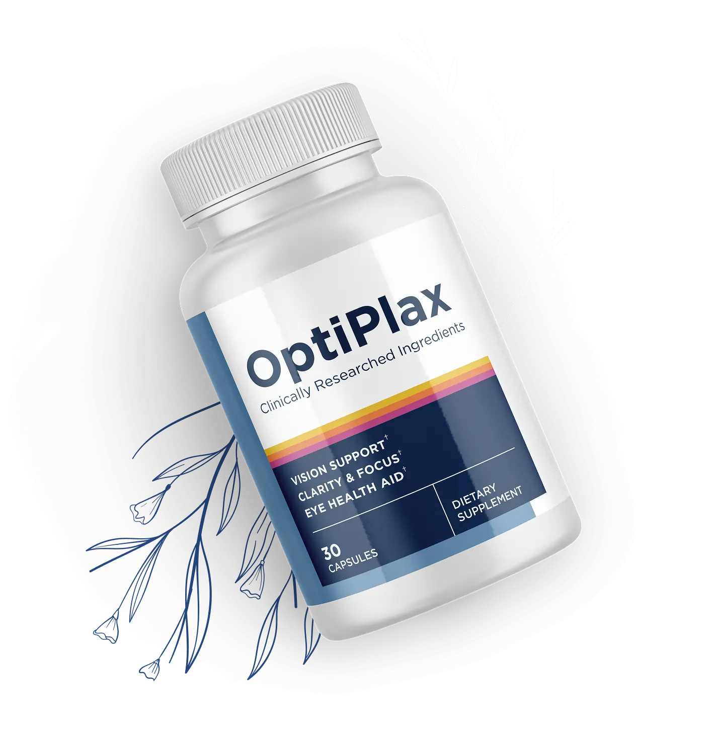 OptiPlax Natural Vision Support Formula Bottle