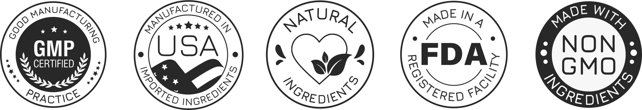 OptiPlax Trust Badges: Natural Formula, Easy To Use, No Stimulants, Non GMO